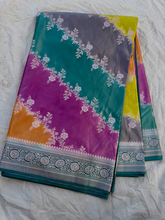 Mashru satin silk saree MS113