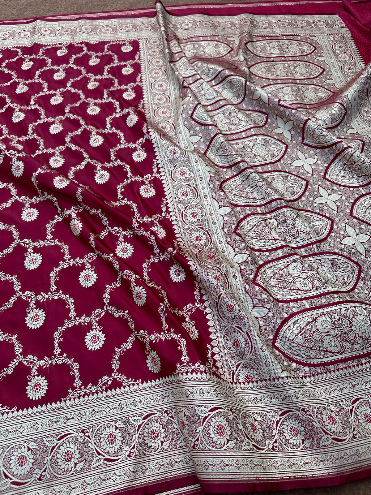 Banarasi mashru katan silk saree. KM104