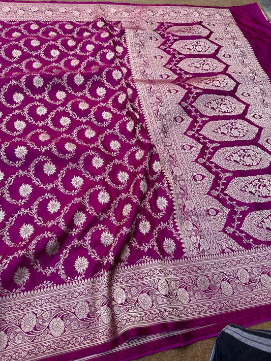 BANARASI MASHRU KATAN SILK SAREE. MK111
