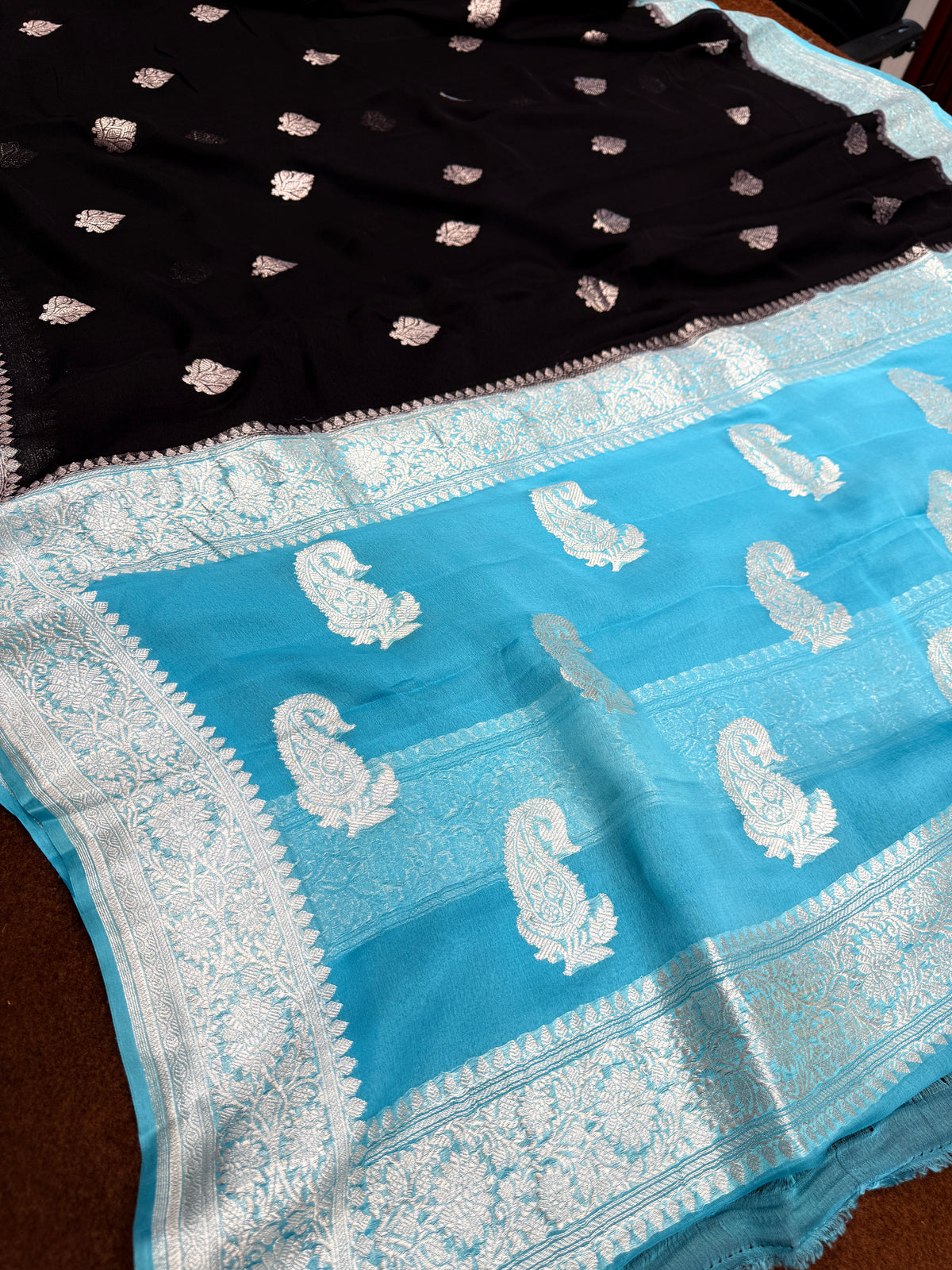 Pure Khaddi Georgette Sarees
