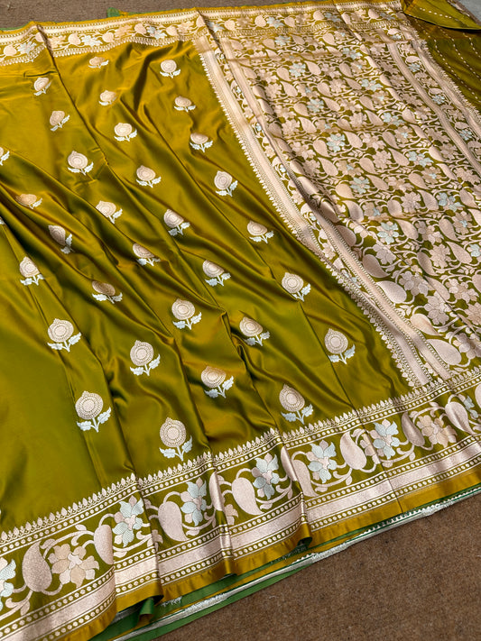 Banarasi mashru katan silk saree - Mk115