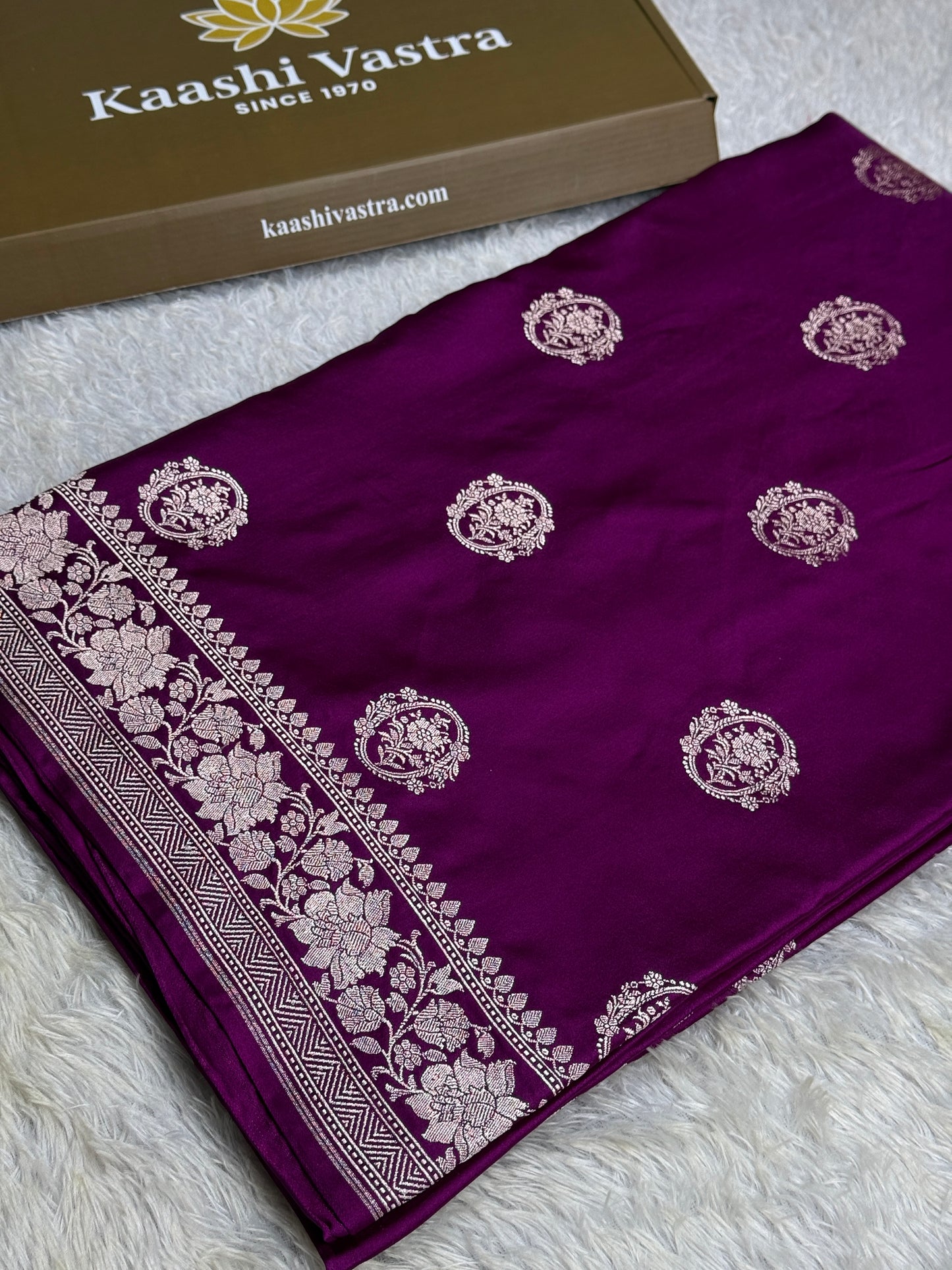 Purple color premium Banarasi Mashru katan silk saree MK251