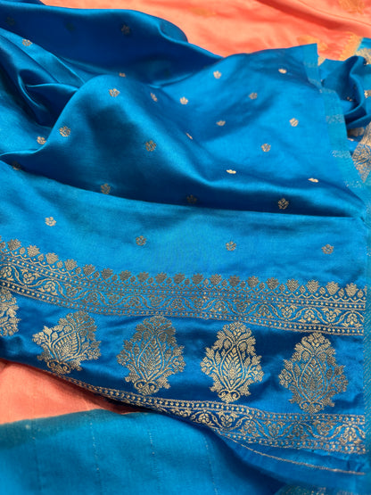 Premium Banarasi Mashru satin silk saree MS119