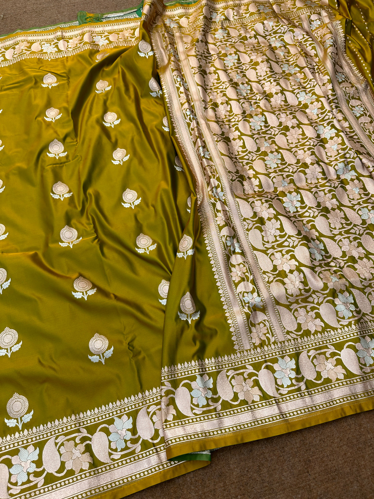 Banarasi mashru katan silk saree - Mk115