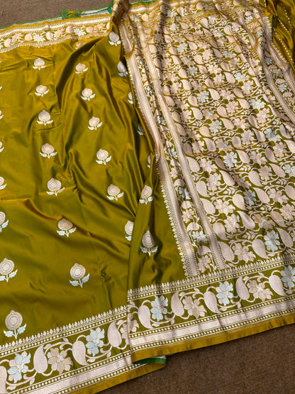 Banarasi mashru katan silk saree - Mk115