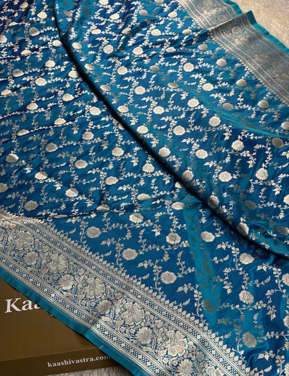 Light blue color Premium Banarasi Mashru katan silk saree MK265