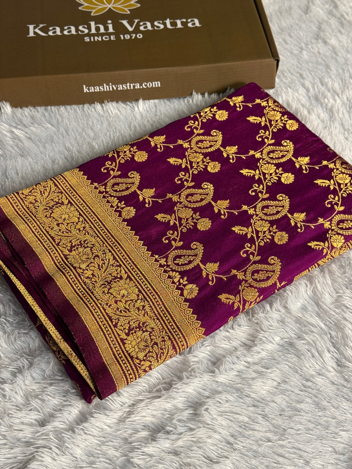Majanta colour premium Banarasi georgette silk saree CR118