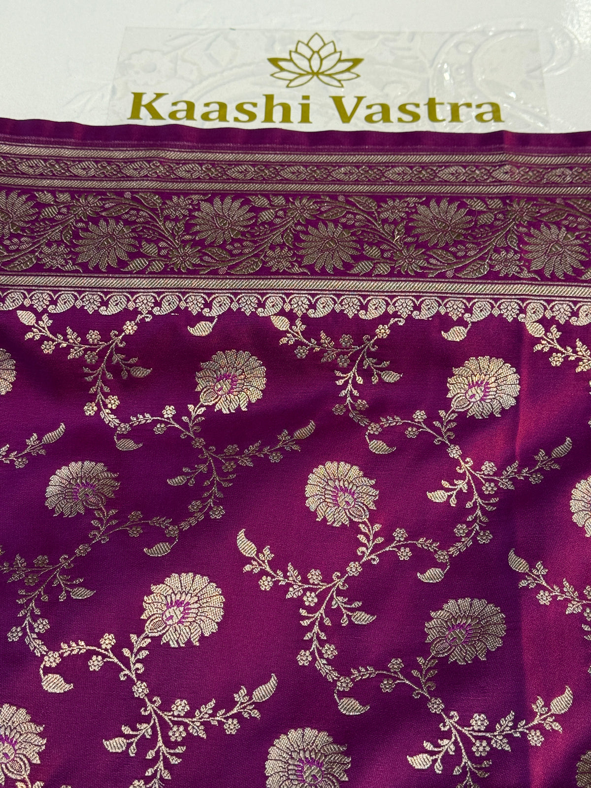 Premium purple Banarasi Mashru katan silk saree MK163