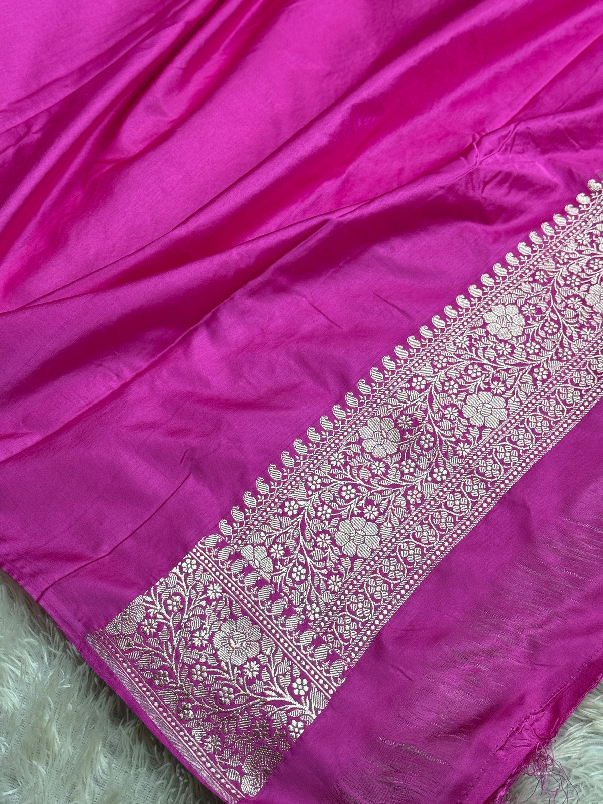 Yellow and pink color premium Banarasi Mashru katan silk saree MK248