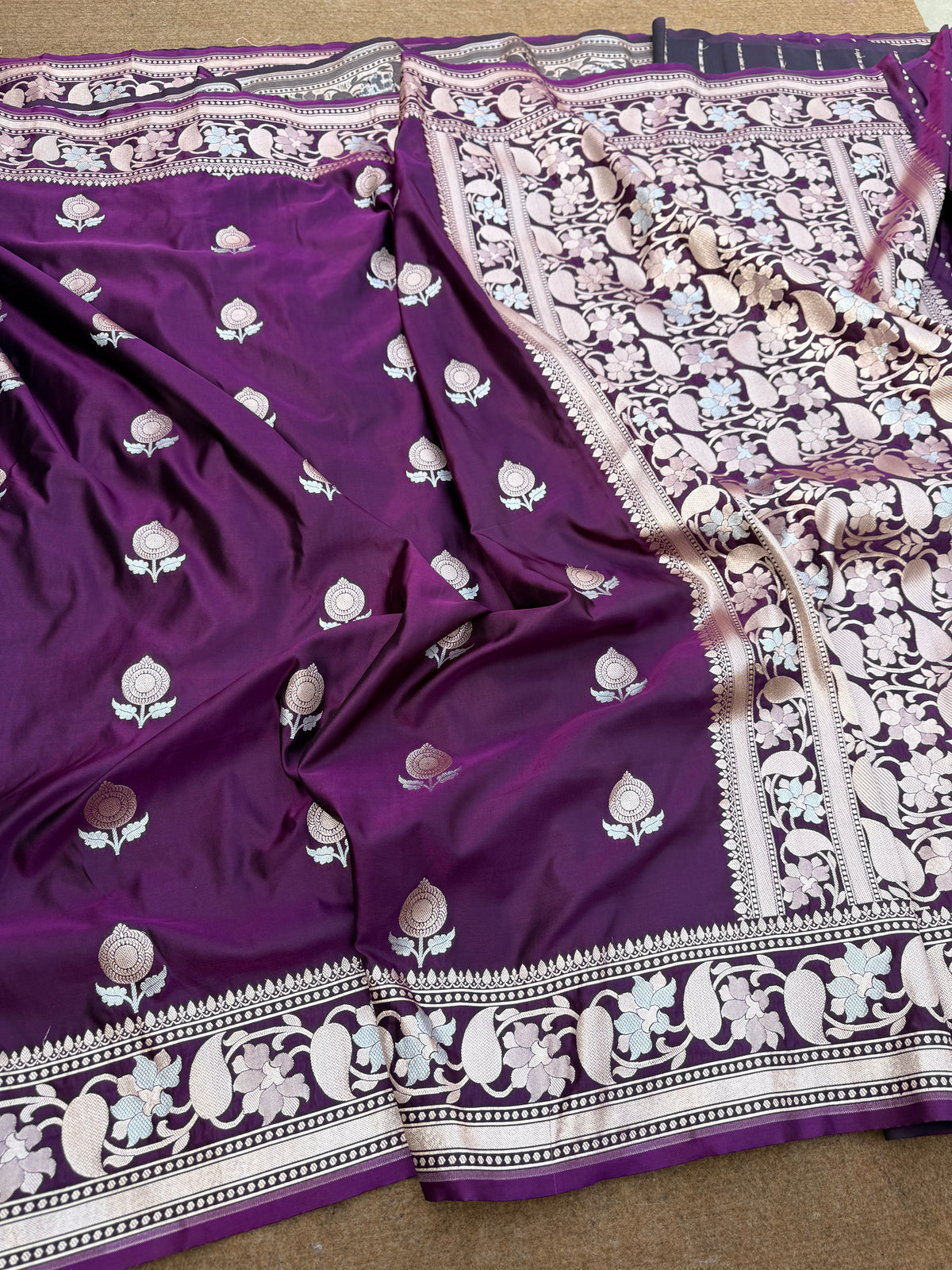 Banarasi mashru katan silk saree - Mk115
