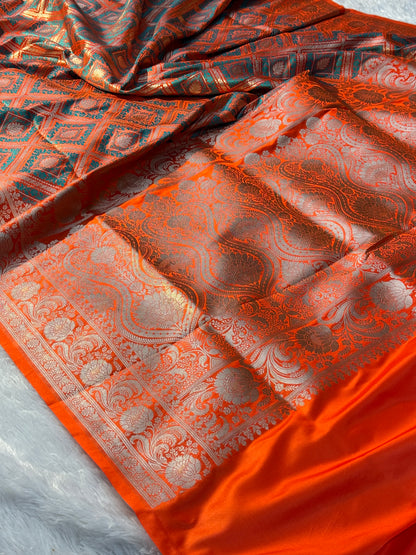 Premium Banarasi Mashru katan silk saree MK209
