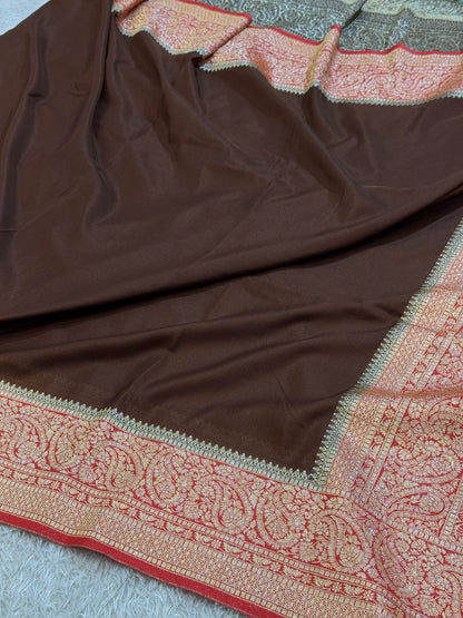 Banarasi crep georgette silk saree CR116