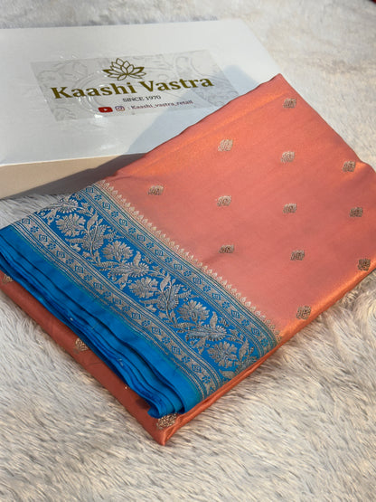 Premium contrast Banarasi Mashru katan silk saree MK182