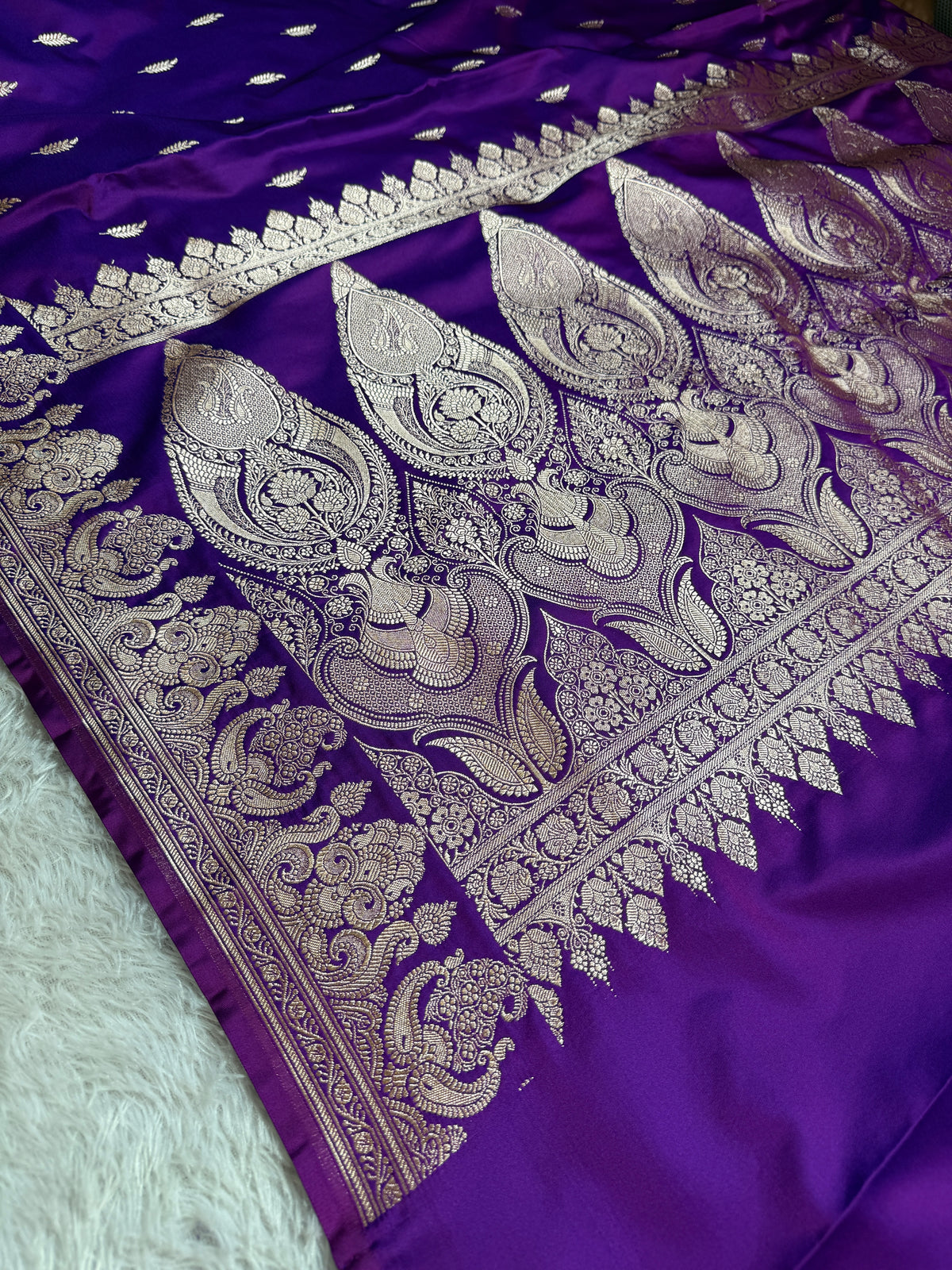 Baigni premium Banarasi Mashru katan silk saree MK224