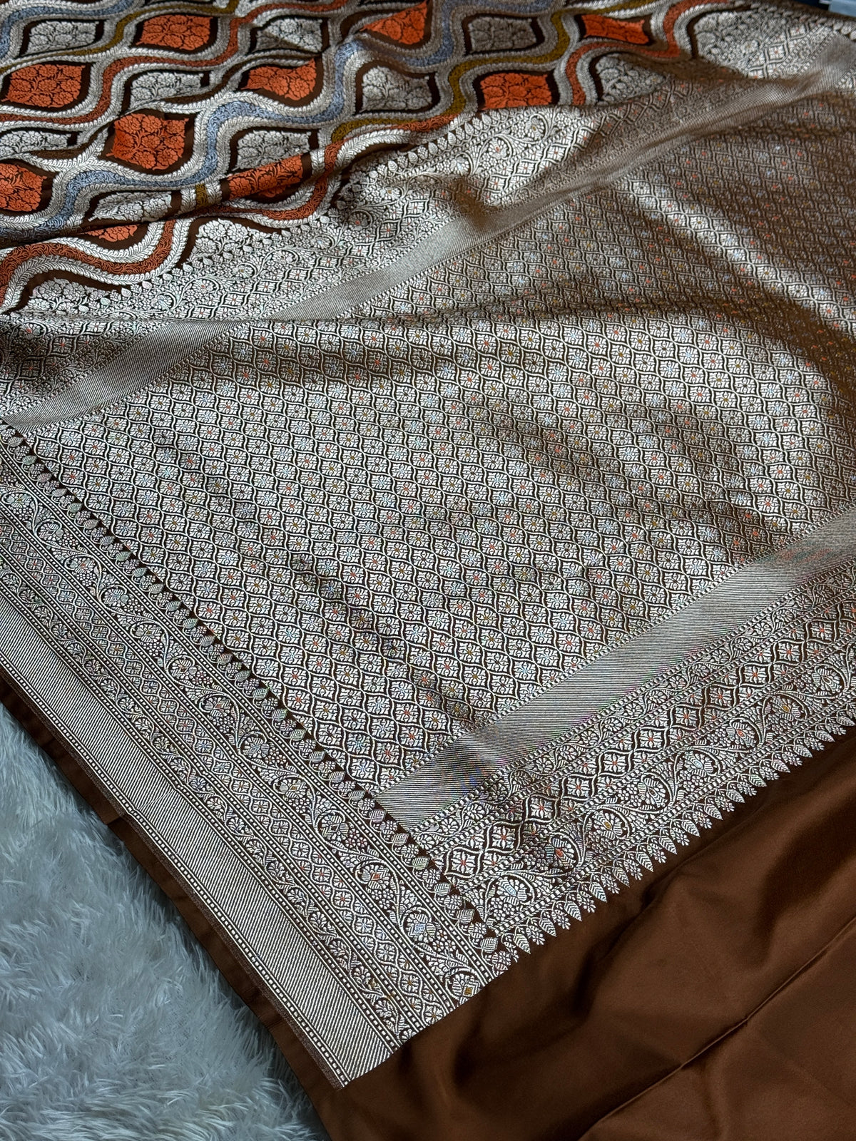 Premium Banarasi tilfi Mashru katan silk saree MK206