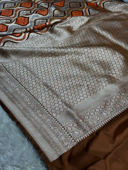 Premium Banarasi tilfi Mashru katan silk saree MK206