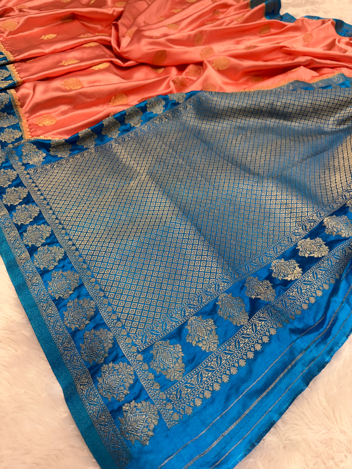 Premium Banarasi Mashru satin silk saree MS119