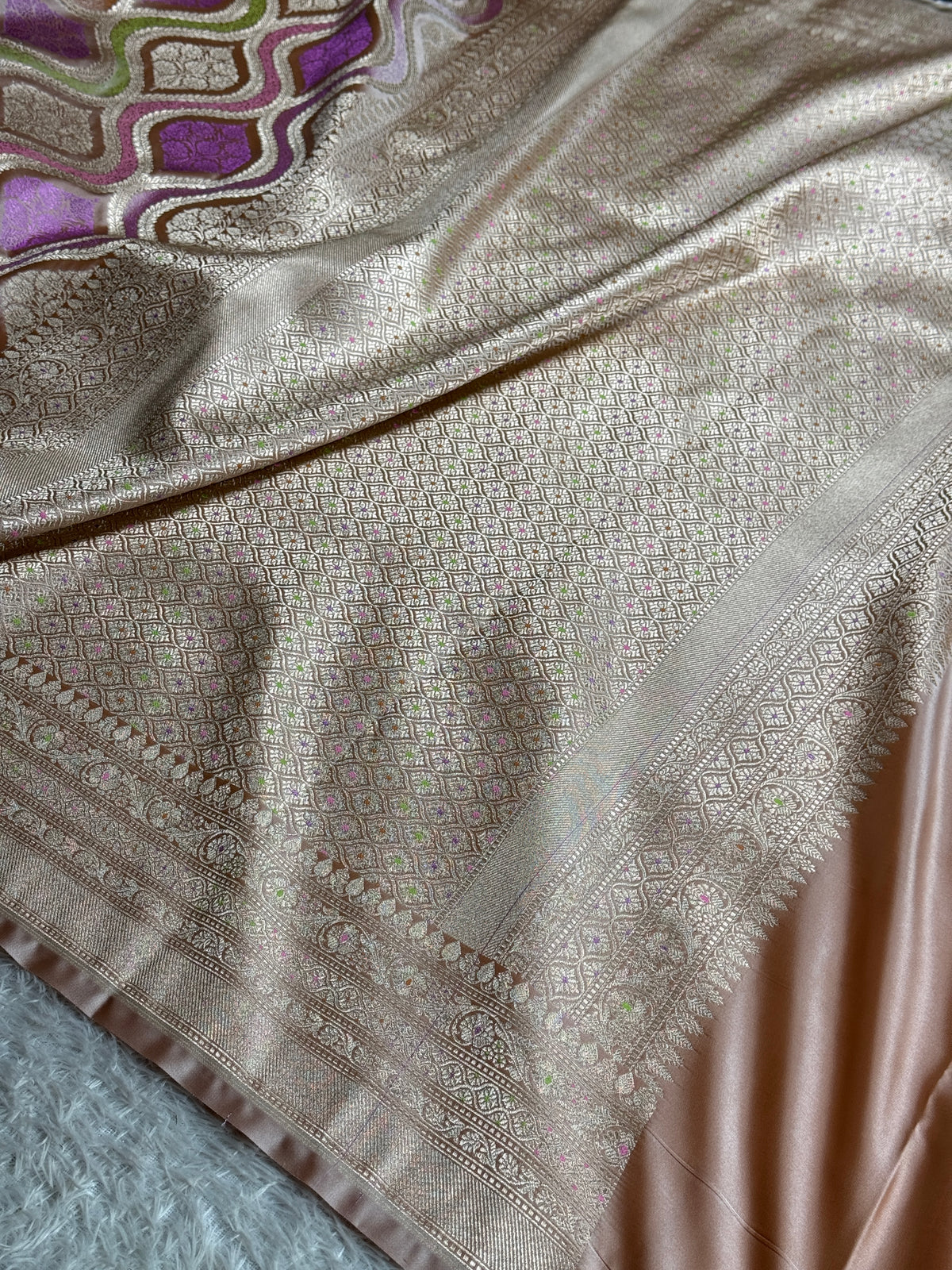 Premium Banarasi tilfi Mashru katan silk saree MK206