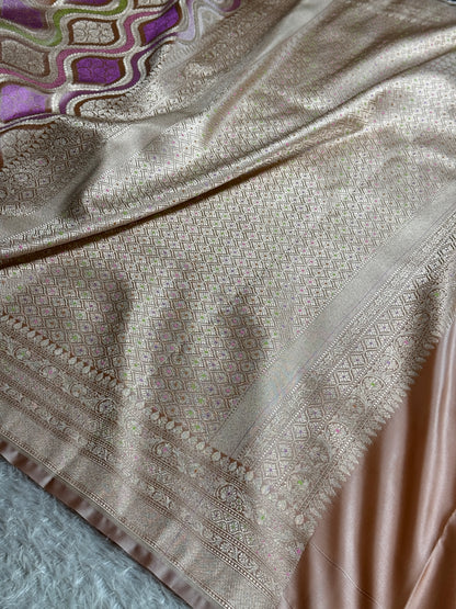 Premium Banarasi tilfi Mashru katan silk saree MK206