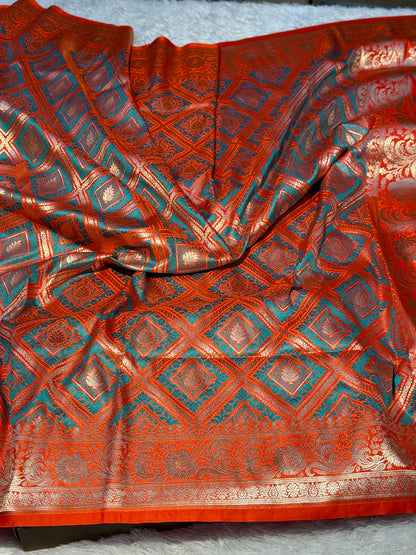 Premium Banarasi Mashru katan silk saree MK209