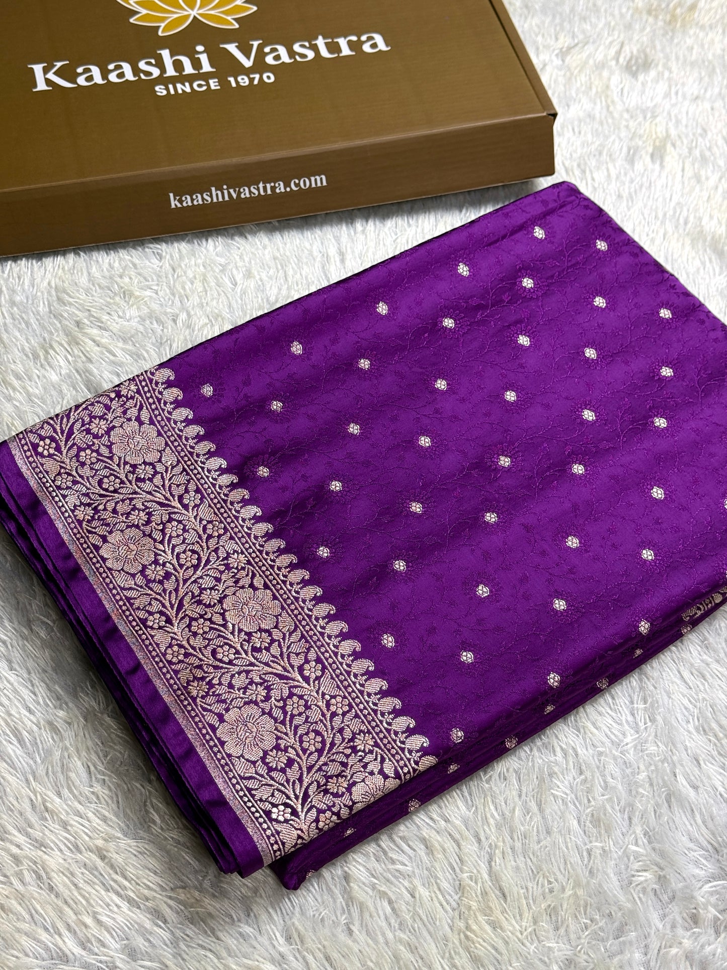 Purple color premium Banarasi tanchui Mashru katan silk saree MK261