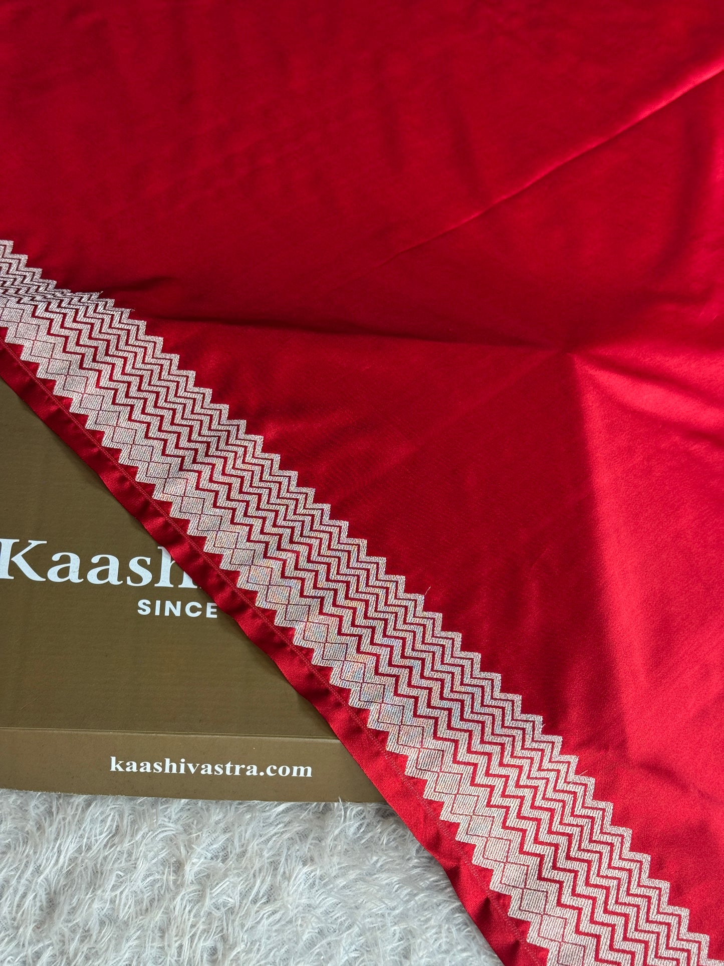 Red colour premium Banarasi Mashru katan silk saree MK338