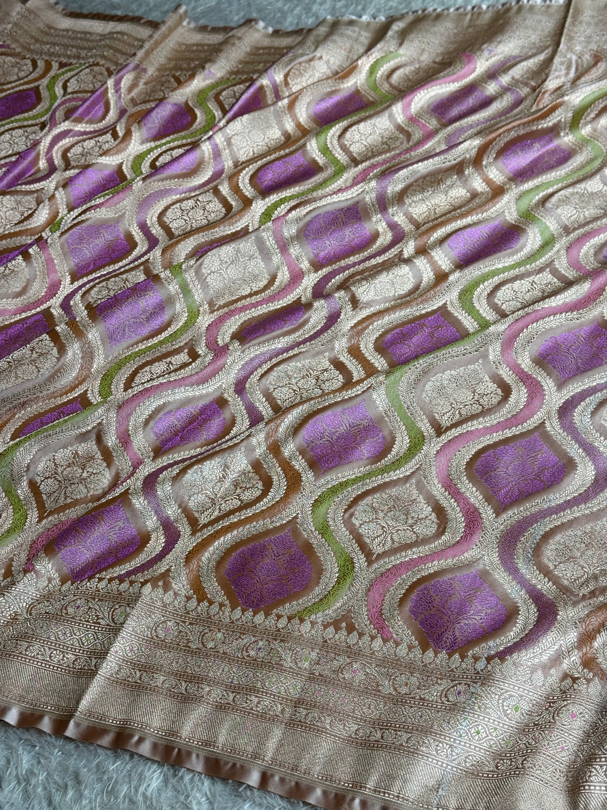 Premium Banarasi tilfi Mashru katan silk saree MK206