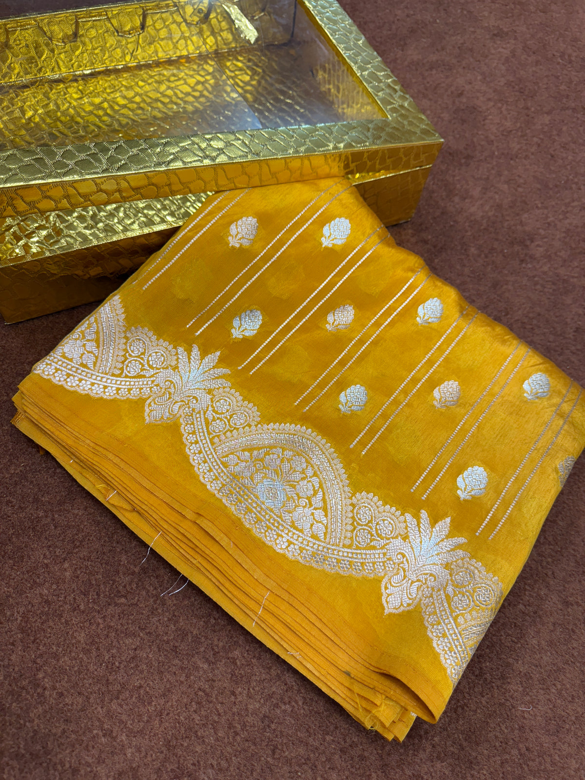 Banarasi katan georgette silk saree RM101