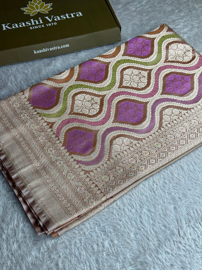 Premium Banarasi tilfi Mashru katan silk saree MK206