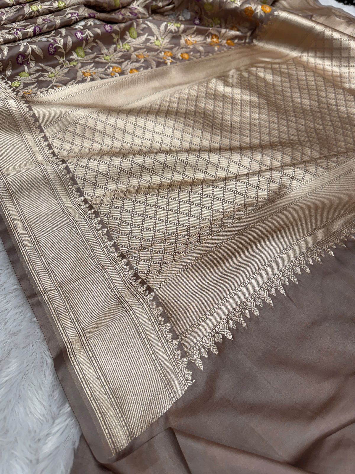 Premium tilfi mina Banarasi Mashru katan silk saree MK184