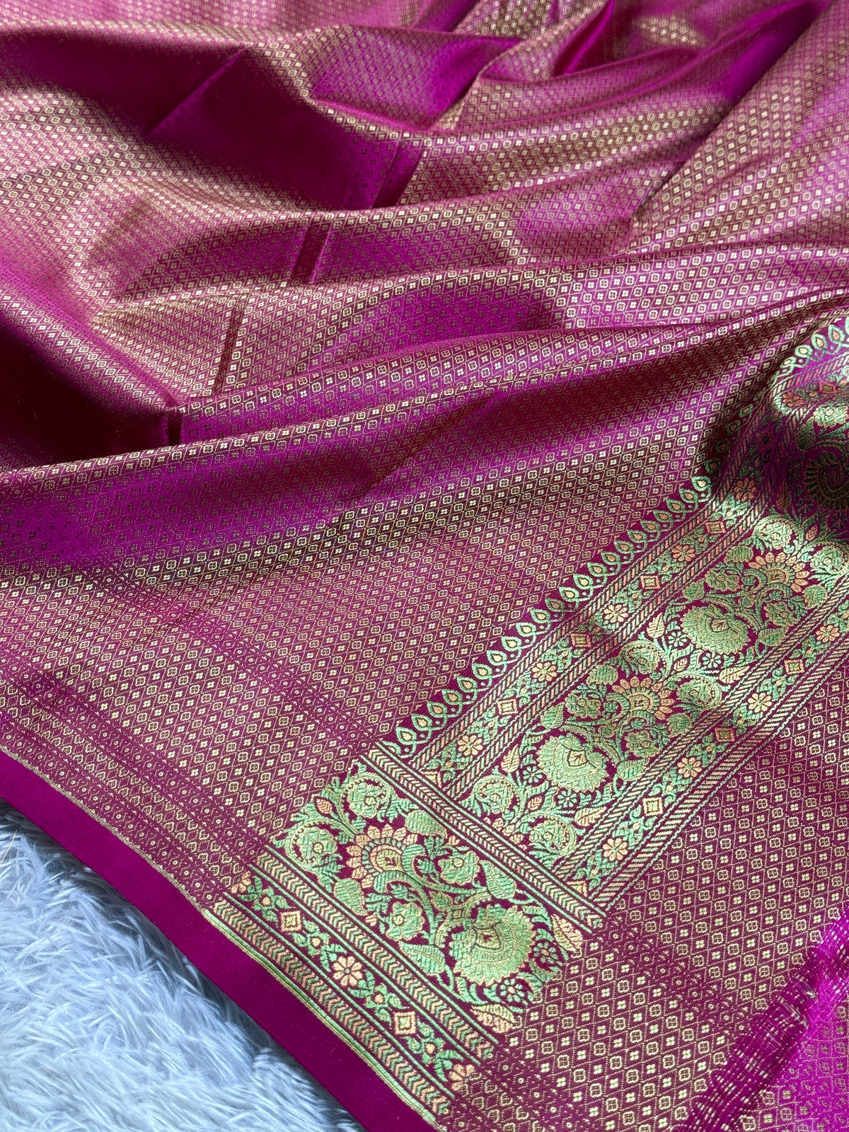 Pista color premium Banarasi katan jamawar tanchui silk saree JKT101