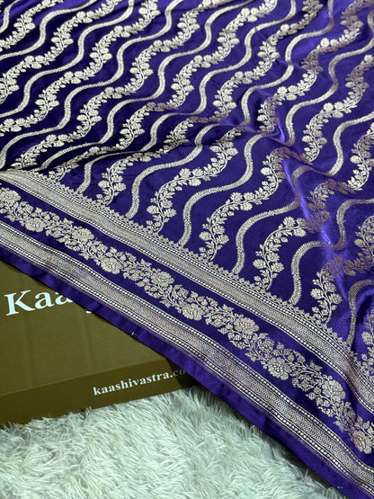 Purple color premium Banarasi Mashru katan silk saree MK257