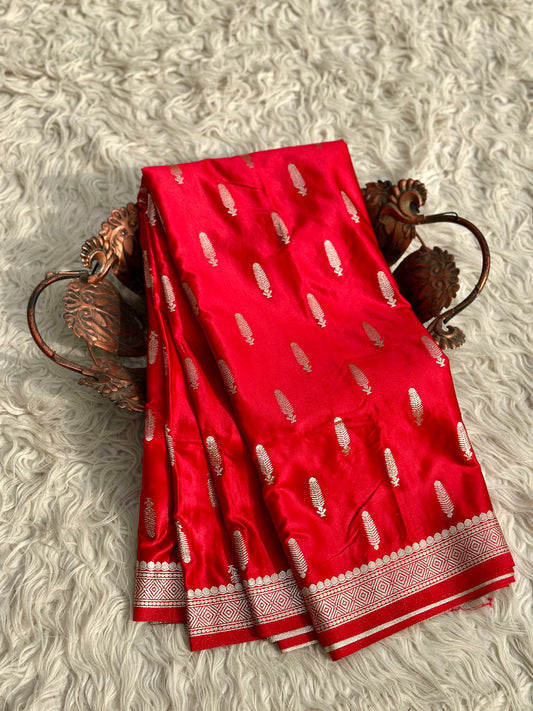 Banarasi mashru satin silk saree MS112