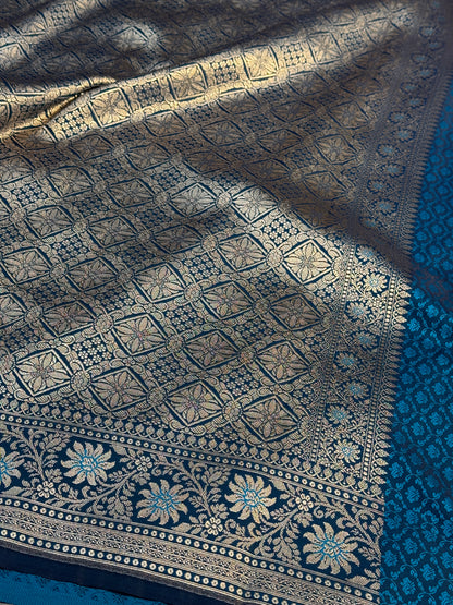 Peacock Banarasi Mashru katan silk saree MK160