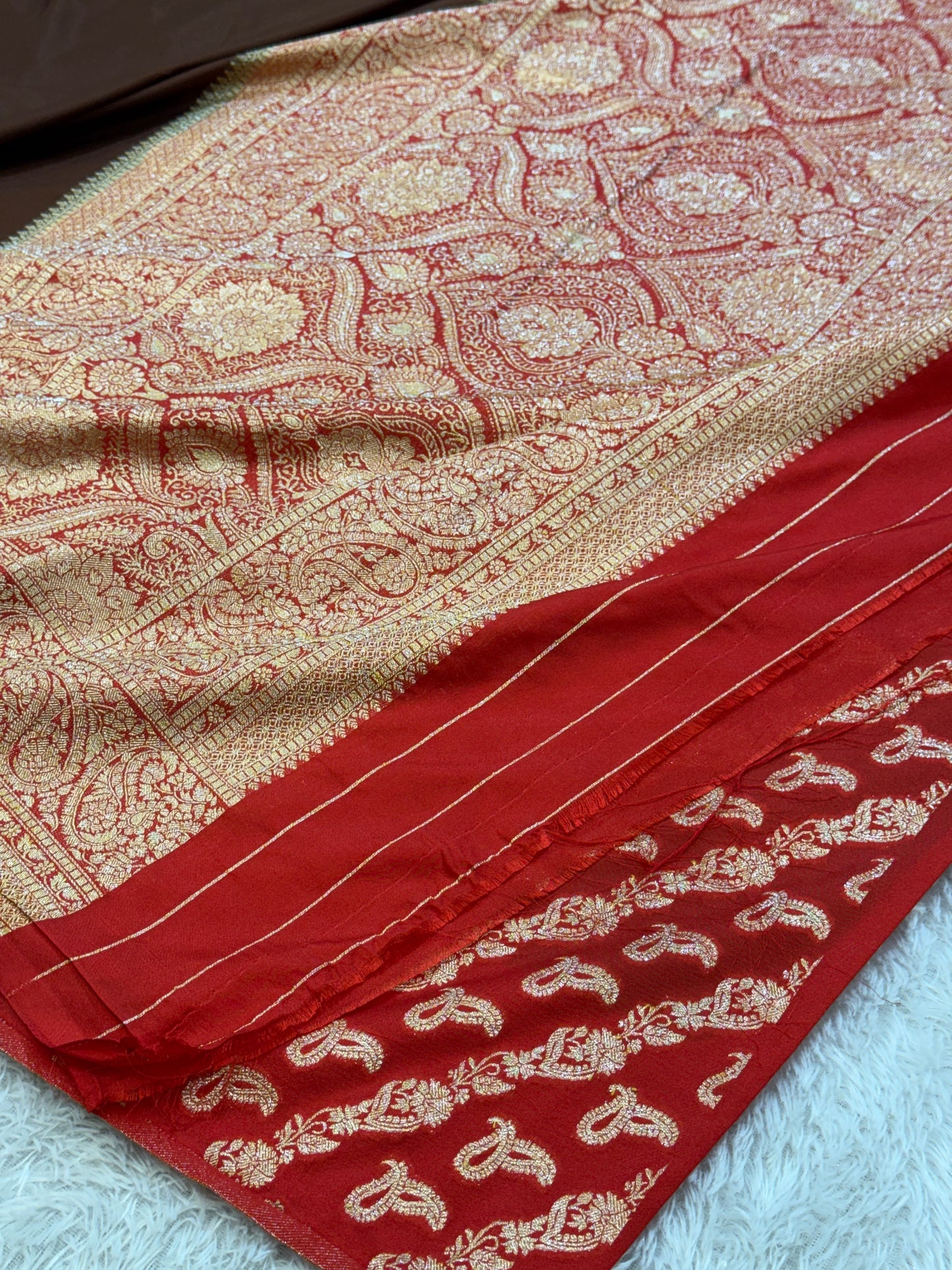 Banarasi crep georgette silk saree CR116