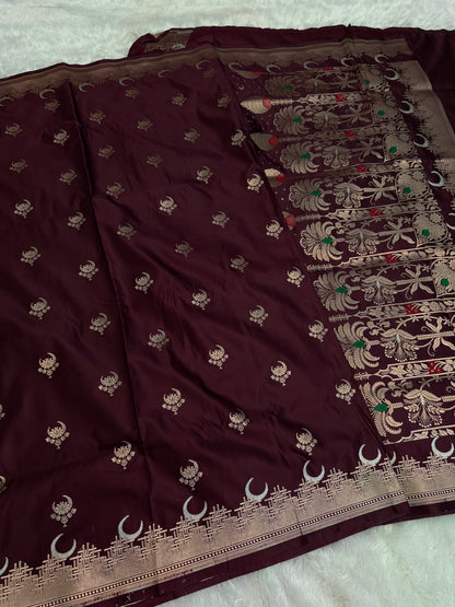 Banarasi mashru katan silk saree MK149