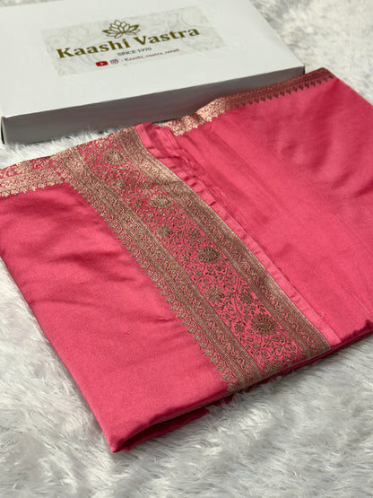Pink Banarasi mashru katan silk saree MK167