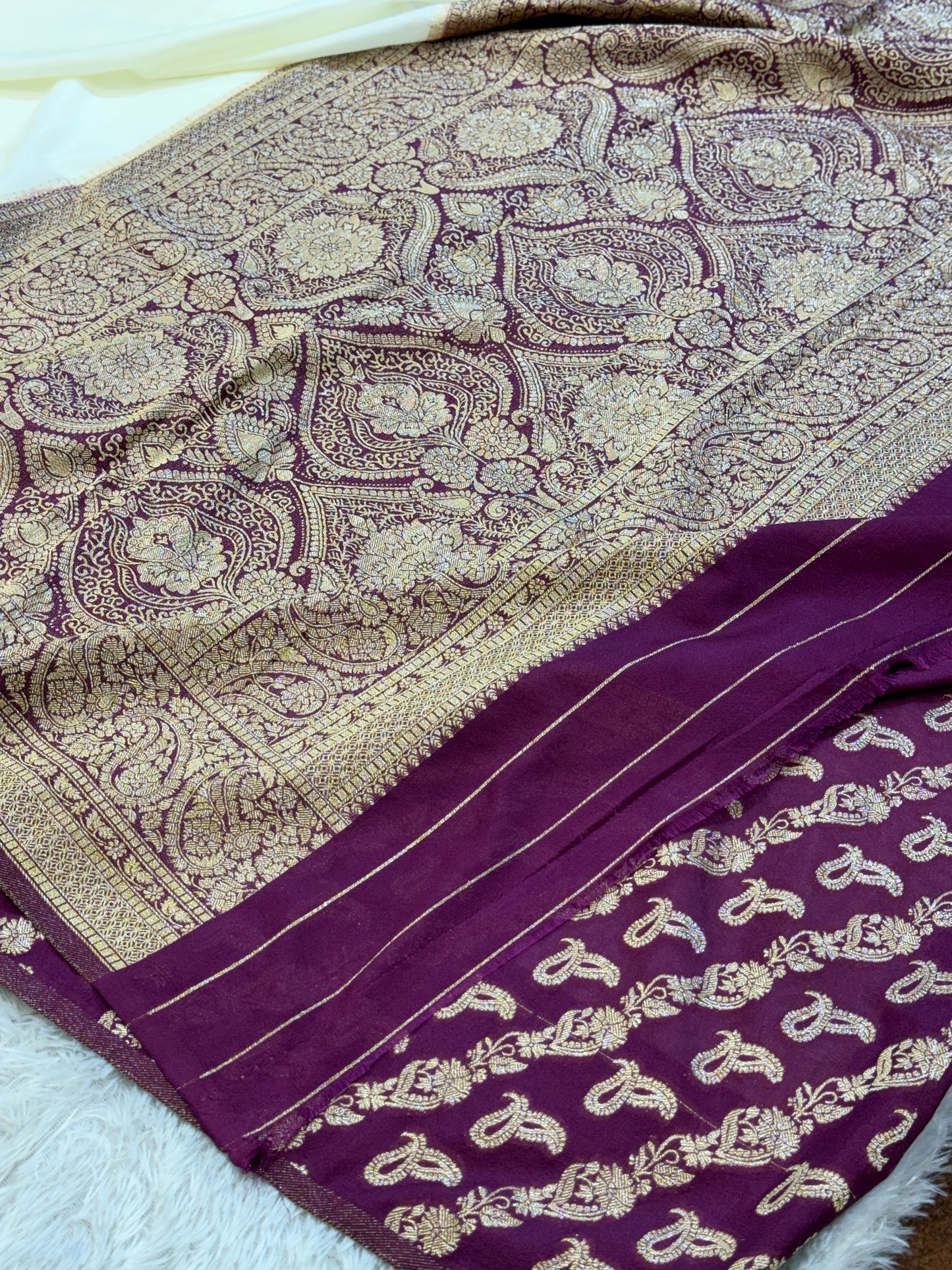 Banarasi crep georgette silk saree CR116