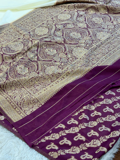 Banarasi crep georgette silk saree CR116