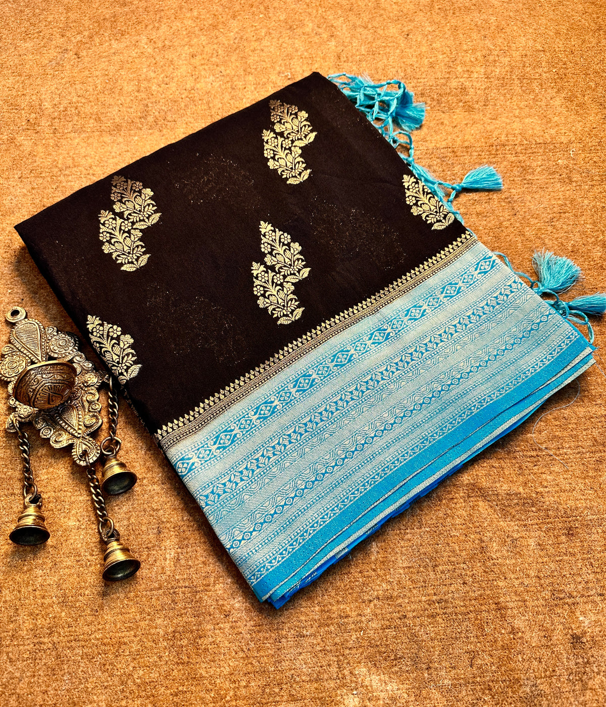 Crep georget Silk Banarasi saree cr101