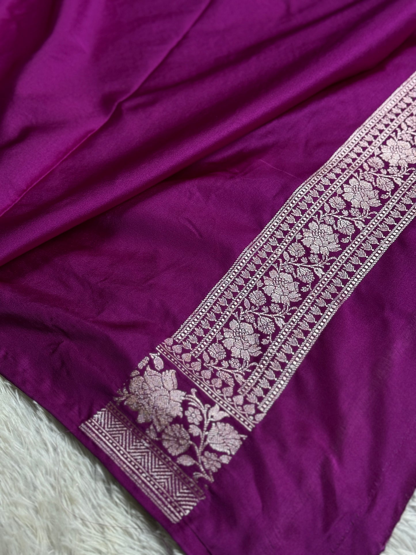 Purple color premium Banarasi Mashru katan silk saree MK251