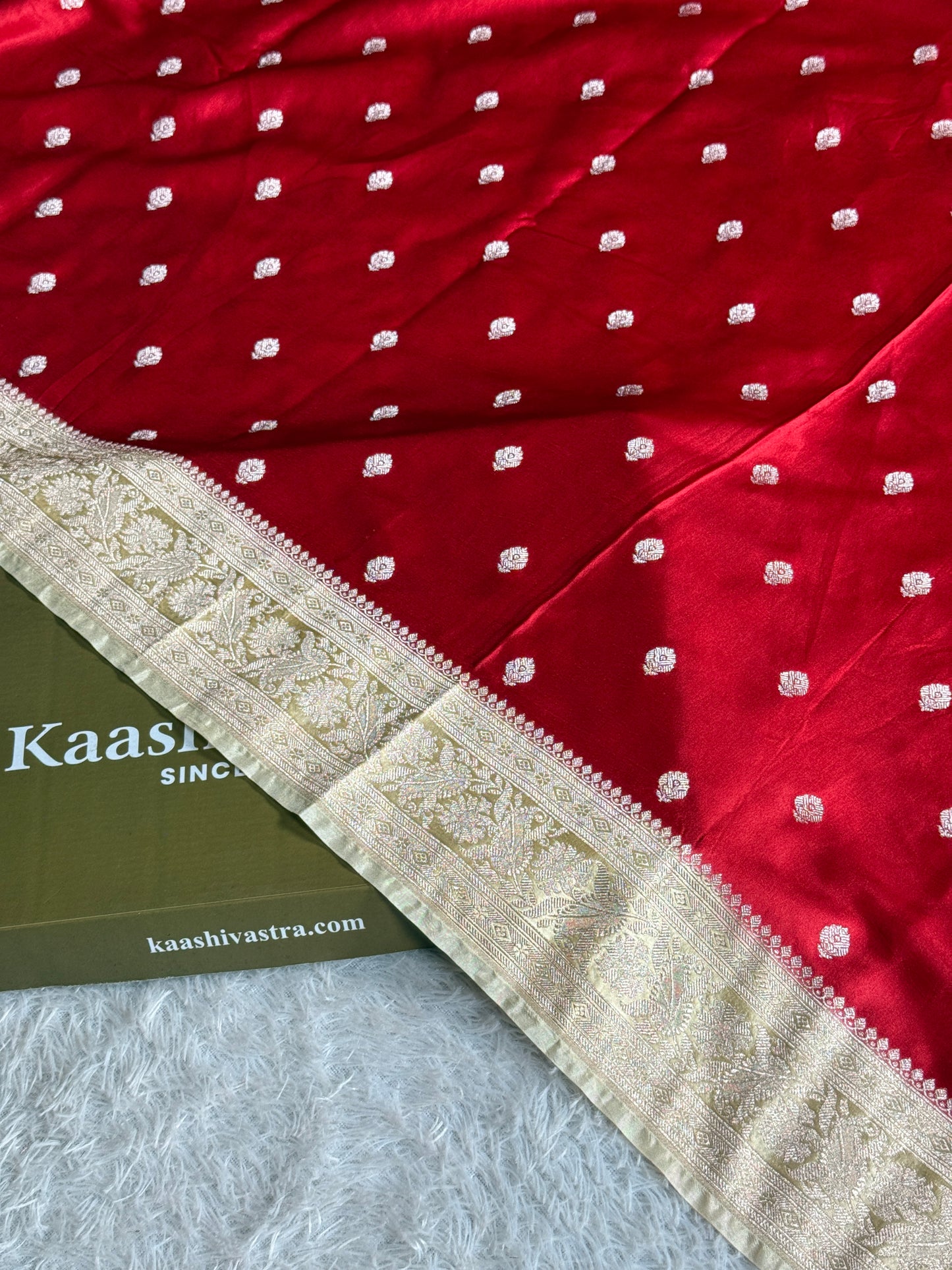 Maroon with cream premium Banarasi Mashru katan silk saree MK182
