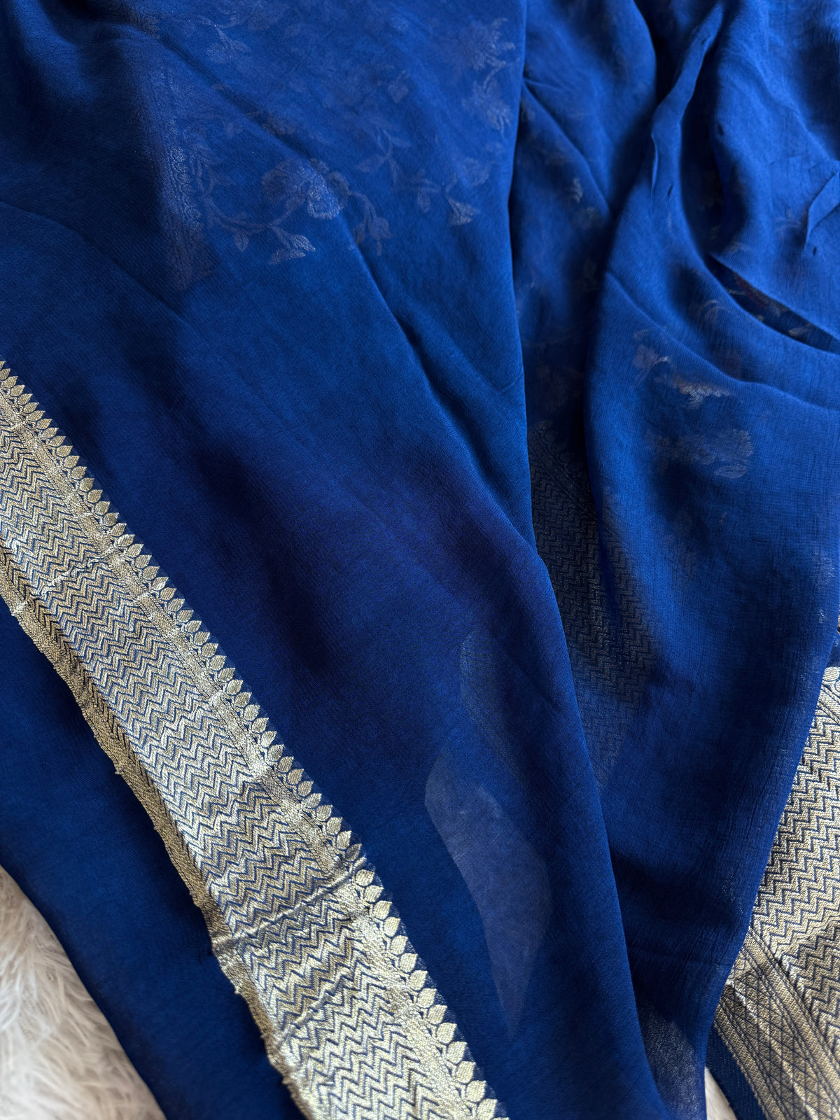 Premium Banarasi pure viscos georgette silk saree BPV101