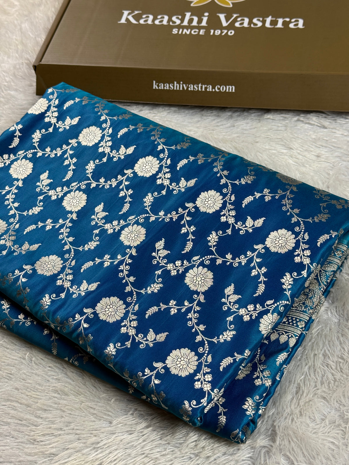 Light blue color Premium Banarasi Mashru katan silk saree MK265