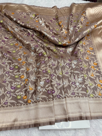 Premium tilfi mina Banarasi Mashru katan silk saree MK184