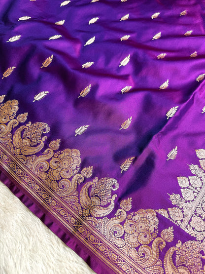 Baigni premium Banarasi Mashru katan silk saree MK224