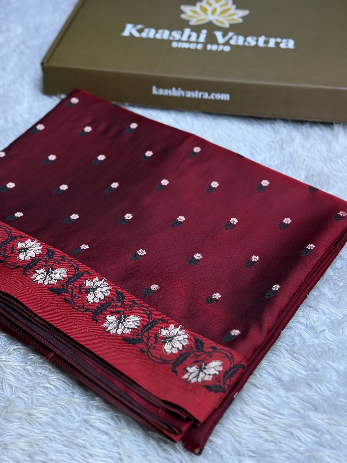 Maroon colour premium Banarasi Mashru katan silk saree MK235