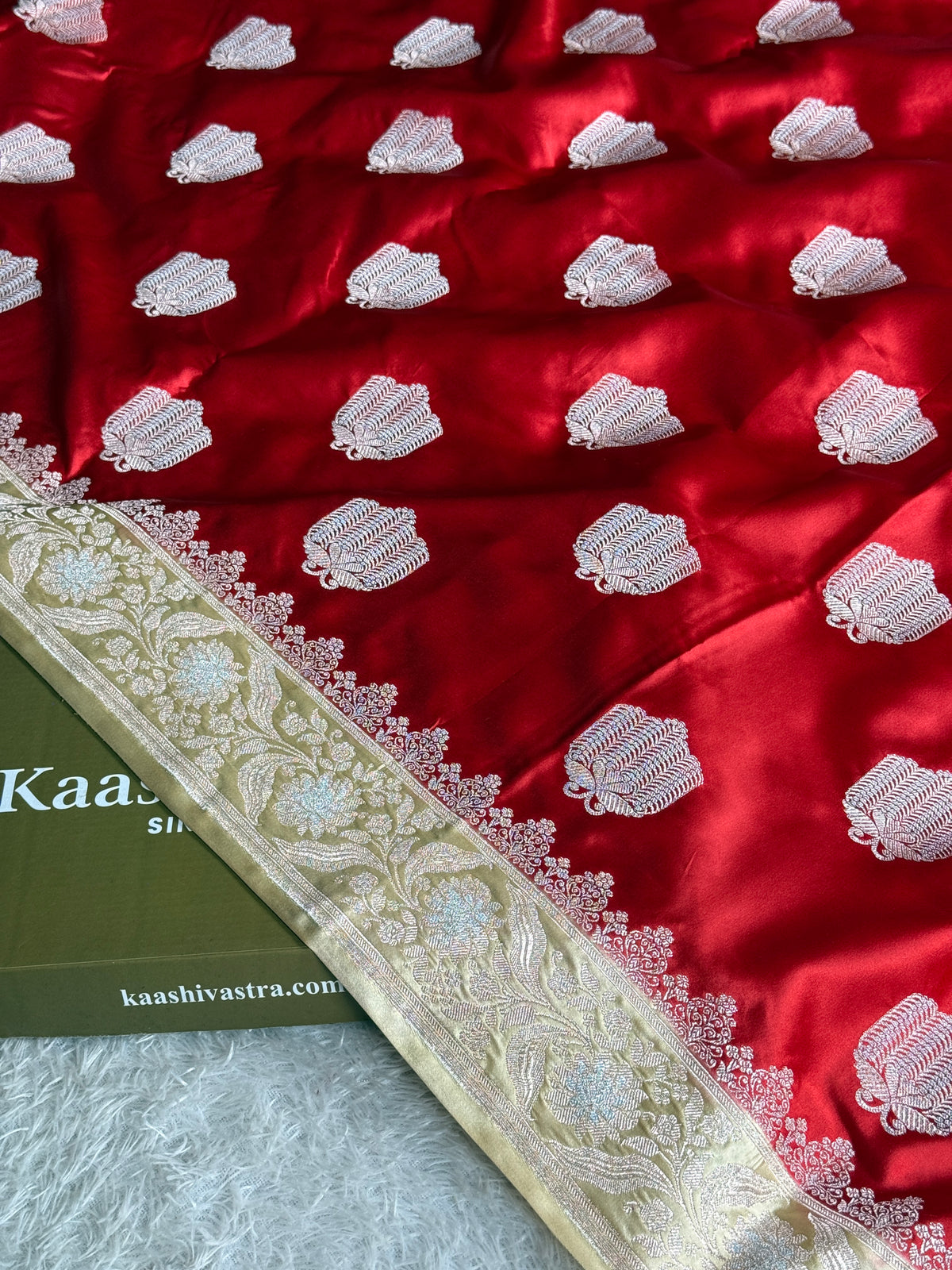 Maroon with cream colour premium Banarasi Mashru katan silk saree MK295