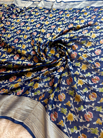 Premium Banarasi pure viscos georgette silk saree BPV101