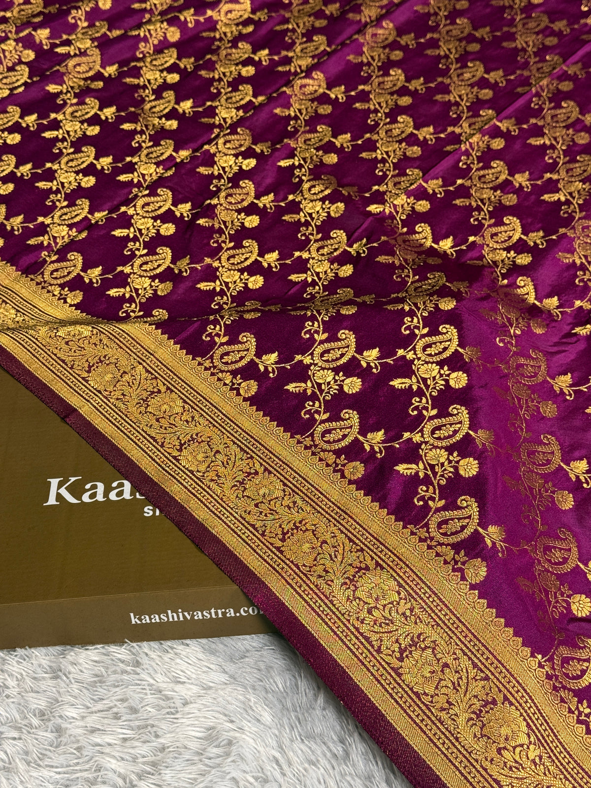 Majanta colour premium Banarasi georgette silk saree CR118